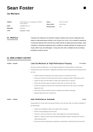 Car Mechanic Resume Template Resume Guide Car Mechanic Resume Examples