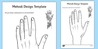C is commonly used to describe the c: Mehndi Design Template