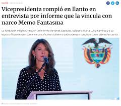 En las últimas horas fue capturado en bogotá, guillermo león acevedo, alias 'memo fantasma', señalado de tener nexos con el bloque central bolívar de las autodefensas unidas de colombia a. Vicepresidenta Rompio En Llanto En Entrevista Por Informe Que La Vincula Con Narco Memo Fantasma