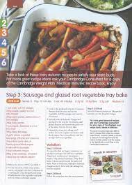 Sausage And Glazed Vegetable Tray Bake Step 3 Step It Down Or Up Step 2 4 5 And 6 Cambridge Diet Plan Cambridge Diet Recipe Steps