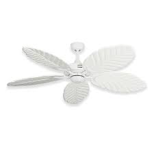 Medium rooms (up to 12 x 14) blade span: Coastal Air Tropical 52 Ceiling Fan By Gulf Coast Pure White Custom Blade Finishes