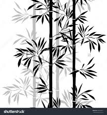 Black And White Bamboo Tree Wall Painting Seamless Pattern Bamboo Leaf Background Floral Seamless Texture With Leaves Vector Illustration Bamboo Leaves Bamboo Art Bamboo Tree