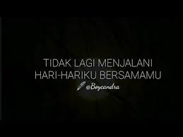 Musikalisasi Rhia Tidak Lagi Menjalani Hari Hariku Bersamamu Boy Candra Youtube Persamaan Puisi Sajak