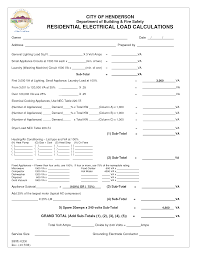 commercial electrical load calculation spreadsheet excel