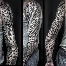 If you opt for such majestic tribal sleeve tattoo on your arm then please have it on both sleeves or otherwise it would be meaningless. 90 Tribal Sleeve Tattoos For Men Manly Arm Design Ideas