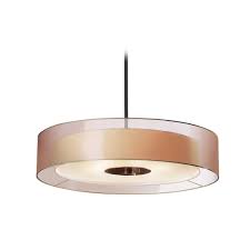 You can find them for less than $10 (if you're clever), and you can cover them in fabric to add a pop of color. Modern Drum Pendant Light With Brown Tones Shades In Black Brass Finish 6020 51 Destination Lighting