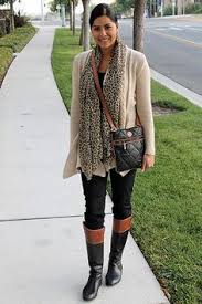 The contour in the fabric of a lower garment (e.g. 15 Two Tone Boots Ideas Two Tone Boots Fall Winter Outfits Riding Boot Outfits
