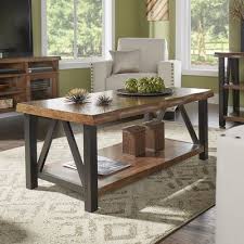 Three Posts Northam Trestle Coffee Table With Storage Wayfair In 2020 Farmhouse Coffee Table Decor Coffee Table Grey Wood Coffee Table