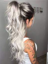 20 Silver Hair Colour Ideas For Sassy Women Hair Styles Long Ombre Hair Long Hair Styles