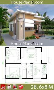 Small House Design Plans 6x8 With 2 Bedrooms House Plans 3d Small House Design Small House Design Plans House Construction Plan