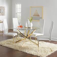 Get the best deal for living room table sets from the largest online selection at ebay.com. Coaster Chanel 108441 4x190512 Glam 5 Piece Dining Set With Gold Colored Accents Northeast Factory Direct Dining 5 Piece Sets