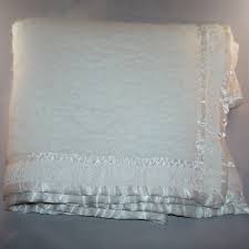 Baby essentials 30x40 fleece baby blanket with satin trim for boys, girls, and unknown gender baby (grandma's love) 4.8 out of 5 stars 474. Vintage Quiltex Off White Satin Lace Trim Baby Blanket White Satin Baby Blanket Satin Laces
