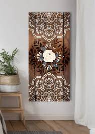 Home Wall Art Boho Mandala Art V3 Wood Frame Ready To Hang Home Wall Art Boho Wall Art Mandala Art