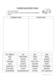 We help your children build good study. Common And Proper Nouns English Esl Worksheets For Distance Learning And Physical Classrooms