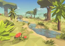 Showcase And Discover Creative Work On The World S Leading Online Platform For Creative Industries Drawing Scenery Low Poly Low Poly Art