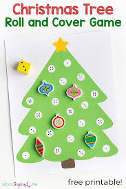 Christmas Tree Math Activity A Roll And Cover Game Christmas Kindergarten Christmas Classroom Christmas Math Activities