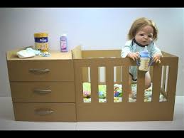 Barbie nursery playset with skipper babysitters doll, 2 baby dolls, crib and 10+ pieces of working baby. How To Make A Bed For A Doll From A Cardboard Youtube