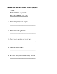 Menukar ayat pasif kepada ayat aktif. Doc Ayat Aktif Yan Yang Kho Academia Edu