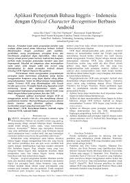 Fitur penerjemah bahasa berbasis suara, percakapan. Pdf Aplikasi Penerjemah Bahasa Inggris Indonesia Dengan Optical Character Recognition Berbasis Android