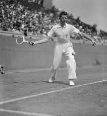 Canvas Print of Don Budge Hitting Forehand Shot