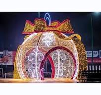 Outdoor Christmas LED Light 3D Giant Ball Arch Motif Decoration for Plaza &  Mall