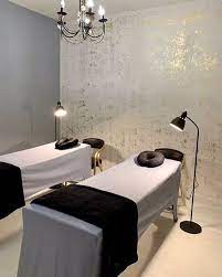 blackhomelash designed studio neat tidy and byneat and tidy studio designed by black home lash esthetics room esthetician room decor spa room decor