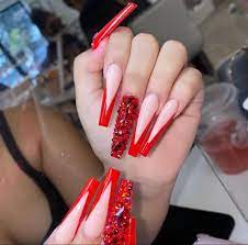 Unicorn pastel purple coffin nails. Pin By Shaniya On Nails Long Acrylic Nails Coffin Red Acrylic Nails Bling Acrylic Nails