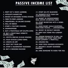 The Passive Income List Follow 1millionairesuccess 1millionairesuccess 1millionairesuccess We Shar Money Financial Business Money Passive Income