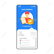 Glass delivery receipt template is a bundle of precise details that are of utmost importance during delivery. Proof Of Delivery Smartphone Interface Vector Template Mobile Royalty Free Cliparts Vectors And Stock Illustration Image 133528594