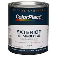 Acrylic paints are preferred for exterior paint jobs. Colorplace Exterior Semi Gloss Paint White Walmart Com Walmart Com