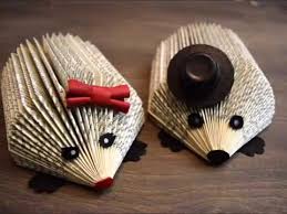 Diy Hedgehog Book Folding Youtube Folded Book Art Book Art Diy Diy Book