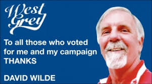 Thanks , West Grey David Wilde, ON