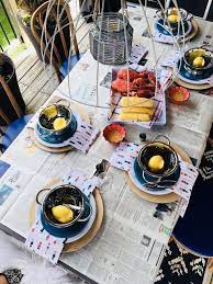 You've got to have cake or pie. Harlow Thistle Lobster Dinner Table Setting Lobster Dinner Dinner Table Setting Seafood Boil Party