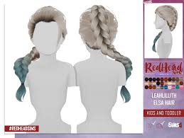 Found in tsr category 'sims 3 hair sets'. Leah Lillith Elsa Hair Kids And Toddler Version Redheadsims Cc