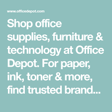 Shop Office Supplies Furniture Technology At Office Depot For Paper Ink Toner More Find Trusted Brands At Eve Office Depot Depot Basic Office Supplies