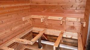 Building An Outdoor Sauna Benches Sauna Bench Sauna Bench1 Jpg 1024 577 Garten Ideen Hinterhof Sauna Ideen Sauna