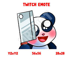 1 X Twitch Emotes Cute But Psycho Panda In 2020 Twitch Cute Panda How To Draw Hands
