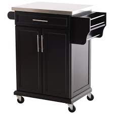 Maybe you would like to learn more about one of these? Homcom Wood Stainless Steel Multi Storage Rolling Kitchen Island Utility Cart With Wheels Black Walmart Com Walmart Com