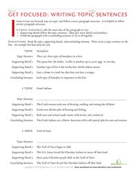 Get Focused Writing Topic Sentences Worksheet Education Com In 2020 Topic Sentences Writing Topics Paragraph Writing Worksheets