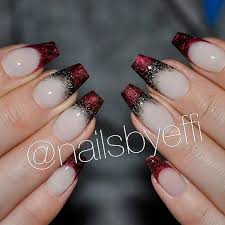 Medium Length Acrylic Black Coffin Nails Designs 21 Trendy Acrylic Nail Designs You Ll Love French Nail Designs French Manicure Acrylic Nails Simple Nails