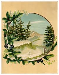 See more ideas about christmas images, winter images, vintage illustration. 12 Vintage Winter Graphics Landscapes The Graphics Fairy