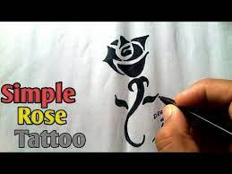 How To Draw A Rose Tattoo On Paper Drawing Rose Flower Tattoo Tattoo Drawing Easy How To Draw Youtube Paper Drawing Rose Flower Tattoos Flower Drawing
