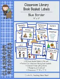 Classroom Library Book Basket Labels Blue Border 4 X 4 Tpt Blue border, change box, plastic labels, product sticker labels, sticker labels. classroom library book basket labels blue border 4 x 4
