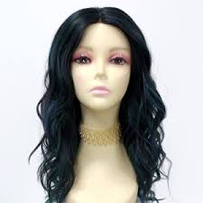 12 Inch Lace Front Dark & Light Teal With Dark Roots Short Wavy Lob Heat  Resistant Wig W/ Side Part [43-229-fiona-tt/lt-dt]