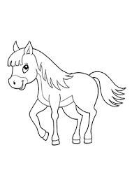 Tu as des craies de couleur ? Coloriages De Chevaux