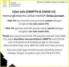 We did not find results for: Simak Ui On Twitter 1 2 Ujian Tulis Sbmptn Simak Ui Memungkinkanmu Untuk Memilih Lintas Jurusan Sma Ipa Bisa Memilih Jurusan Kuliah Soshum Dengan Mengikuti Tes Tulis Materi Ips Sma Ips Juga Bisa