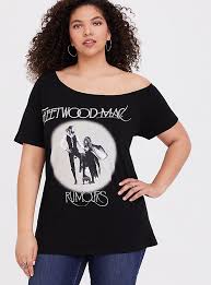 Shop men's v neck t shirts at express for a large range of colors and patterns. Plus Size Fleetwood Mac Rumours Black Off Shoulder Tee Torrid