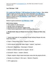 Kunci jawaban tik kelas 11 semester 2. 50 Contoh Soal Tik Kelas 7 Smp Dan Kunci Jawabnya