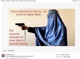 Verstöße sollen mit einem bußgeld geahndet werden. Backlash Over Britain First S Ban The Burqa Poster Al Arabiya English