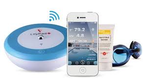 Vigilant Lilypad Is A Wifi Enabled Smart Pool Thermometer With A Uv Sensor Uv Sensor Lily Pads Thermometer